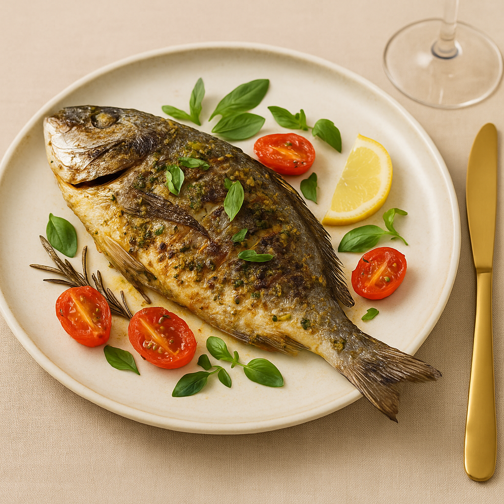 Oven-Grilled Bream with Herbs and Lemon – Zalina Swiss Organic