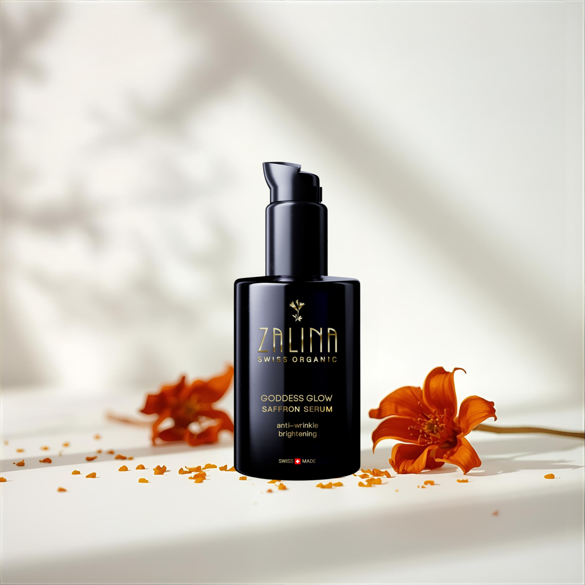 Goddess Glow Brightening Saffron Serum 30ML – Zalina Swiss Organic