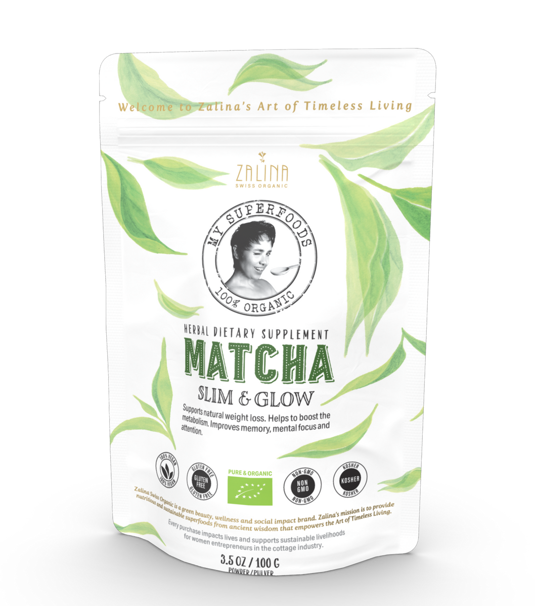 Organic MATCHA Japanese Tea - Slim and Glow 100G, Vegan – Zalina