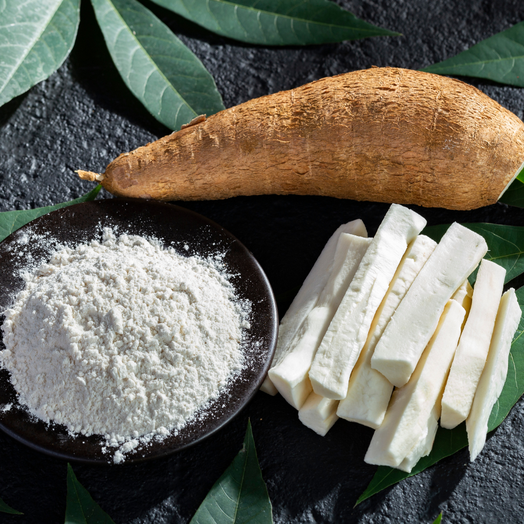 Cassava Tropical Medley: A Wholesome Twist with Sweet Potato and Leek