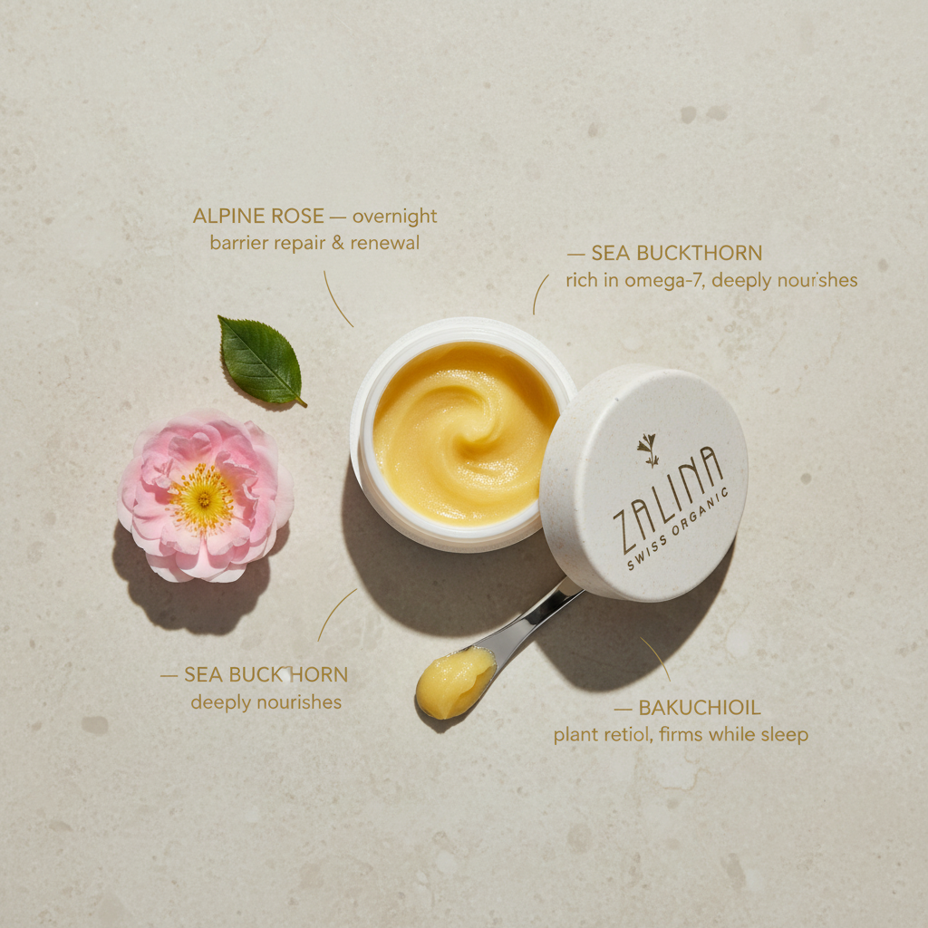 Night Goddess Overnight Repair Balsam Alpine Rose 50ml | Zalina